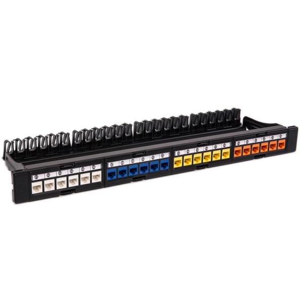 Quality CAT5 CAT6 Network Patch Panel UTP Blank Unloaded RJ45 24 Port Patch Panel for sale