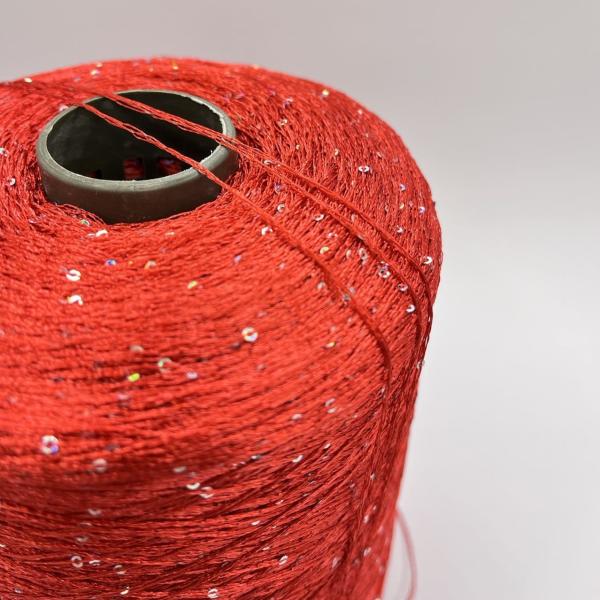 3MM 6MM Sequin Yarn 100% Paillette Mercerized Cotton Sequin Knitting Yarn 192 Colors