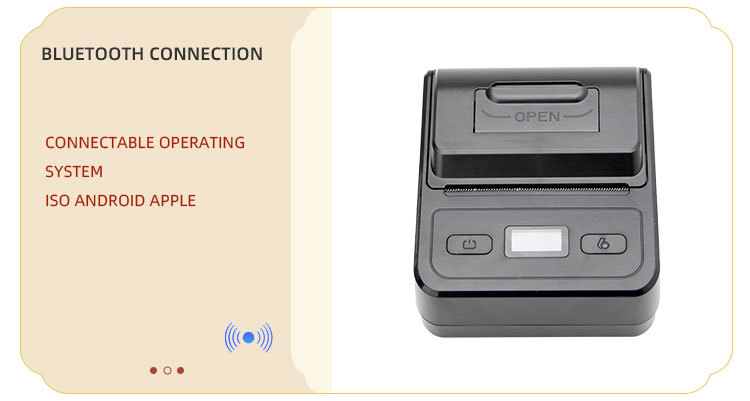 80mm Thermal Printer for Label Stickers Barcode Shipping iOS/Android Handheld Mobile POS