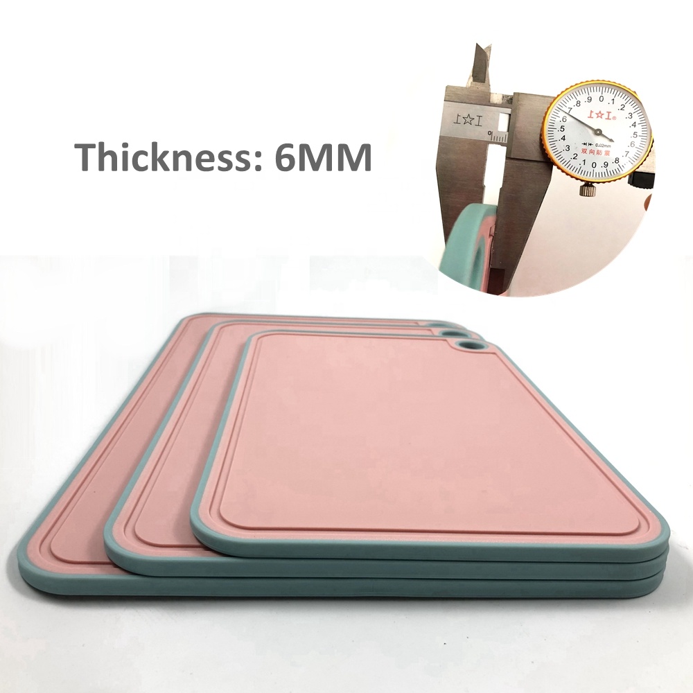 Customizable Multifunction Kitchen Plastic Index Anti-slip PP Chopping Block Cutting Board Set With Stand