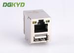 Integrated Tab Up RJ45 USB Network Connector with usb 2.0 for PCMCIA Net Card
