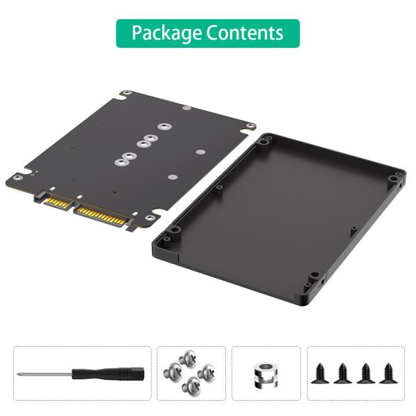 2 In 1 Combine M.2 NGFF Key B & MSATA SSD To 2.5 SATA3 Adapter With Plastic Enclosure