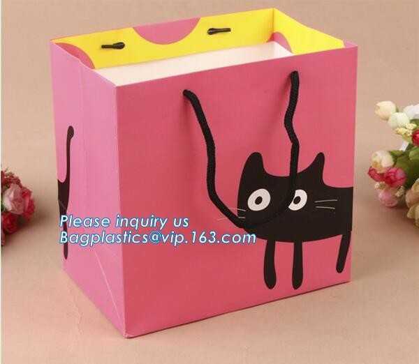 Fashion Custom Printing Luxury Gift Shopping Carrier Paper Bag With Your Own Logo Print,strong twisted handle black leat