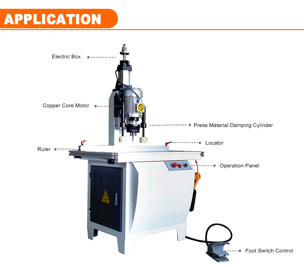 Max. Drilling Diameter 50mm Cabinet Double Two Heads Wooden Door Hinge Boring Machine