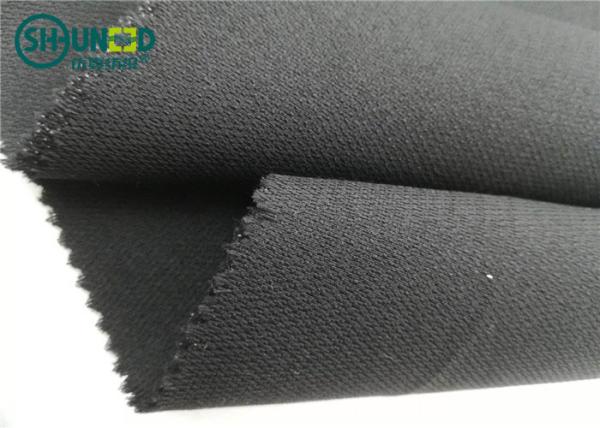 Quality Medium Weight 76 Gsm Twill Woven Interlining Fabric With PA Double Dot for sale