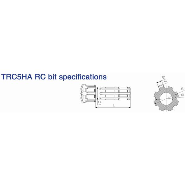 White TRC5HA DTH Hammer Bits 140/146/152mm Size Simple Internal Structure