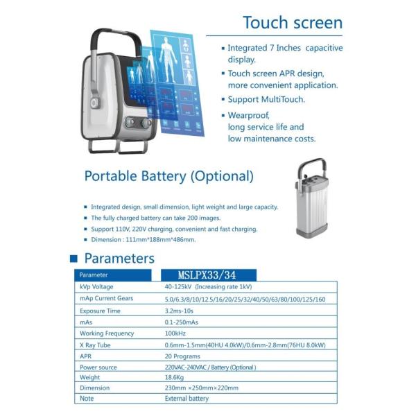 Good Price Digital Mobile X-ray Machine Digital X Ray Portable Machine