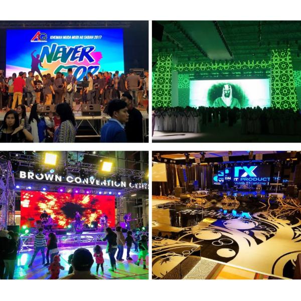 P3.91 P4.81 Rental Pixel Led Panel Module SMD2121 Black Indoor / Outdoor