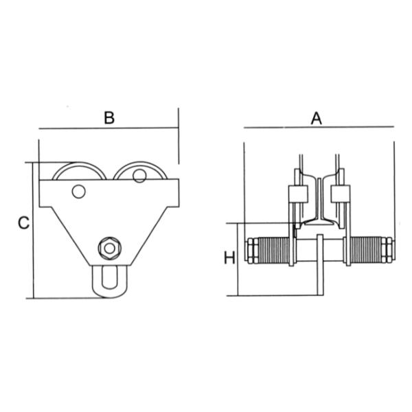 JTGT-B Geared Trolley for Mechanical Lifting Devices