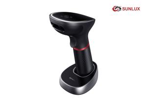 640 × 480 Pixels Bluetooth Laser Barcode Scanner / Vertical Charging Scanner