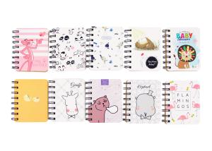 kraft hard cover offset printing side double spiral bound book printing service