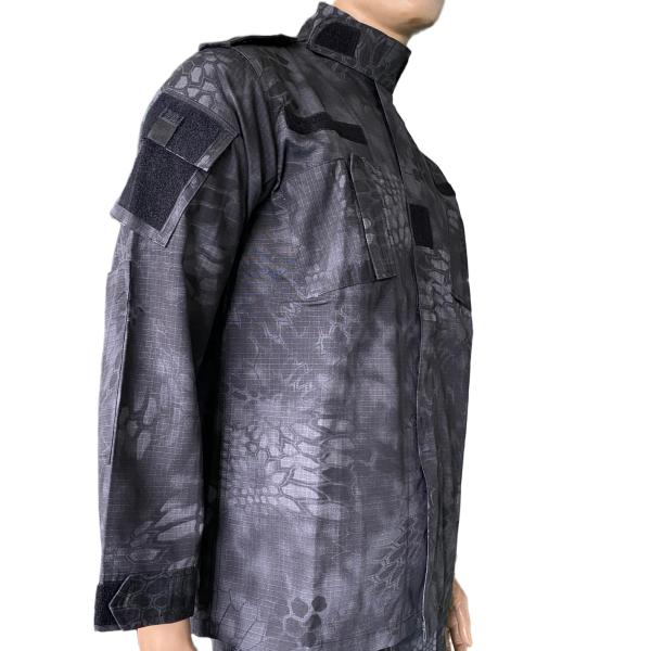 ACU tactical Uniform Set Tactical Black Camo Uniform Set Durable Combat Outdoor Apparel