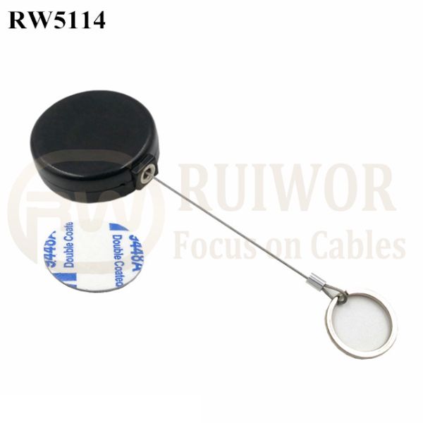 RW5114 Round Mini Anti Lost Recoiler Plus With Demountable Key Ring