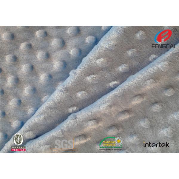 Knitted Minky Bubble Dot Fabric , Micro Mink Fabric For Baby Blankets 60 Inch Width