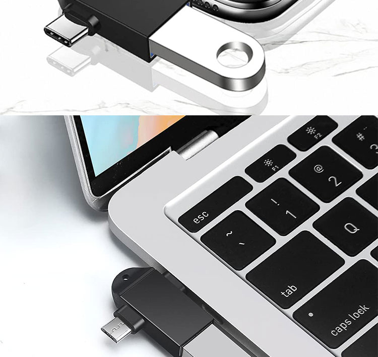 2 in 1 USB3.0 to Micro B Type C USB Converter OTG Adapter for Android Phone U Disk Mouse