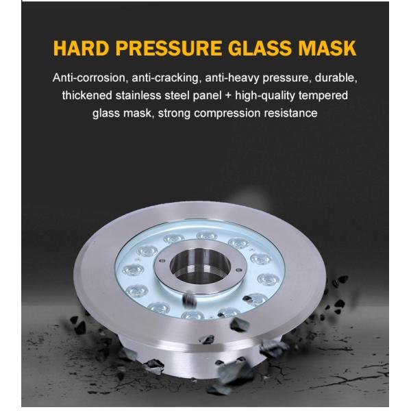 RGB Recessed Underwater LED Lights / Waterproof LED Pool Light For Fountains