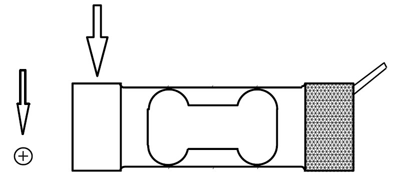 Aluminum Alloy Load Cell Compression Type Single Point Force Measurement Sensor