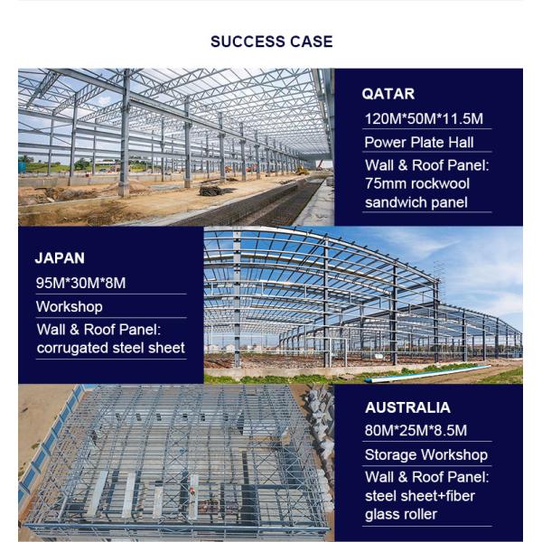 Prebuilt Q235 Q345 JIS Galvanized Warehouse Steel Structure