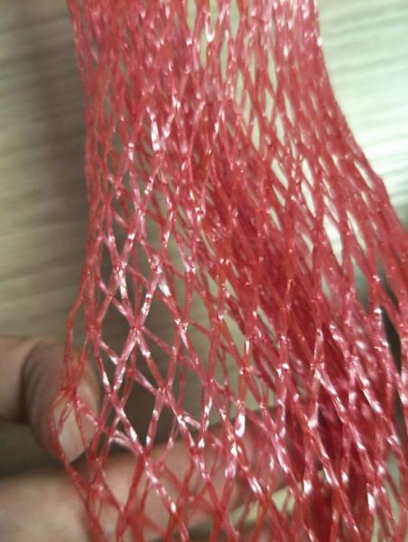 Quality PE Mesh Net Drawstring Bag Tubular Knitted Form Durable For Vegetable Packing for sale