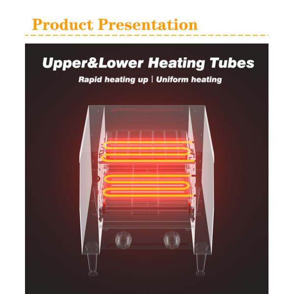 220V Electric Conveyor Toaster for Snacks Machine Bake Evenly Slice Extra Wide Slot Bread