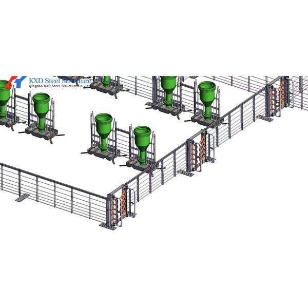 Stainless Steel Piggery Farm Equipment Automatic Pig Feeder / Double Pig Trough