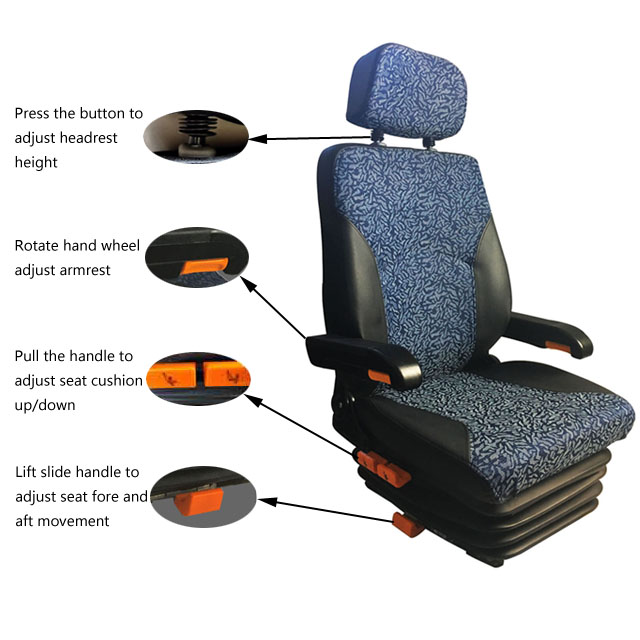 Static Seat S802 Base Composite Cloth Leather Material Linkage Table Seat
