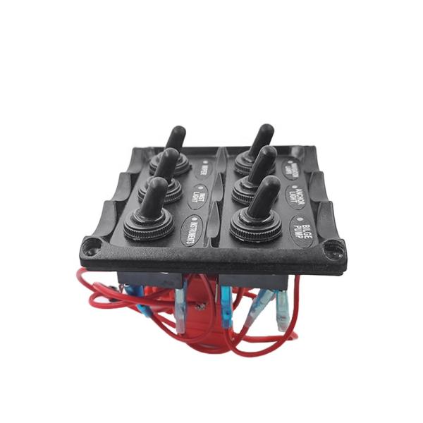 Quality 12V Boat Electricals IP65 6-Key Multifunction Marine Toggle Switch for sale
