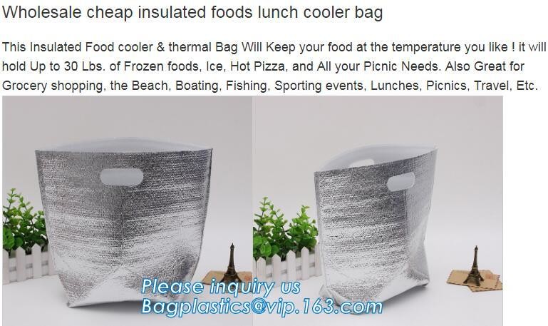 Customized logo printing insulated food delivery cooler bag,wholesale waterproof food delivery thermal bags bagplastics