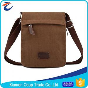 China Multifunction Brown Laptop Messenger Bags Washable And Large Capacity wholesale