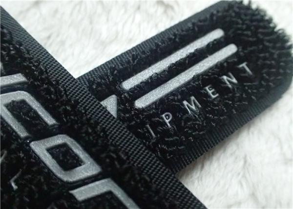 Quality High Frequency Hook And Loop Fastener 3M Reflective Siliver TPU Logo Velcro For Clothes for sale