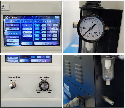 FP6450 6ml/ Min Laboratory Spectrophotometers Digital Flame Photometer Multi Element