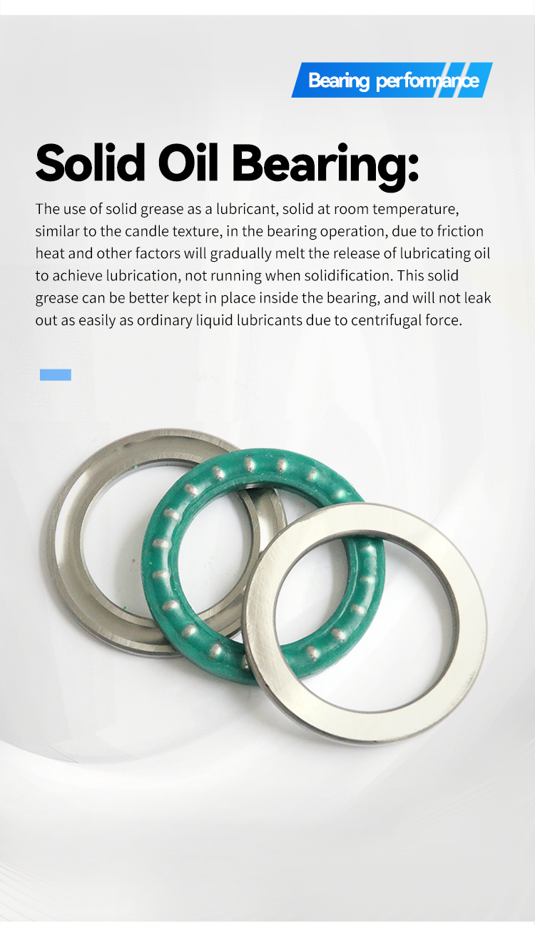 High Quality Thrust Ball Solid Oil Bearings High Load Capacity Molded-oil bearing