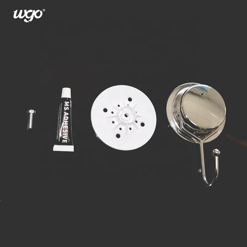 Rustproof Wall Mounted Reusable Suction Hooks For Shower No Residue Hanger