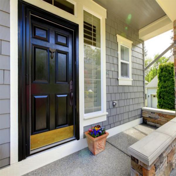 Simple Modern Solid Oak External Front Doors Decorative Panel Design For Home