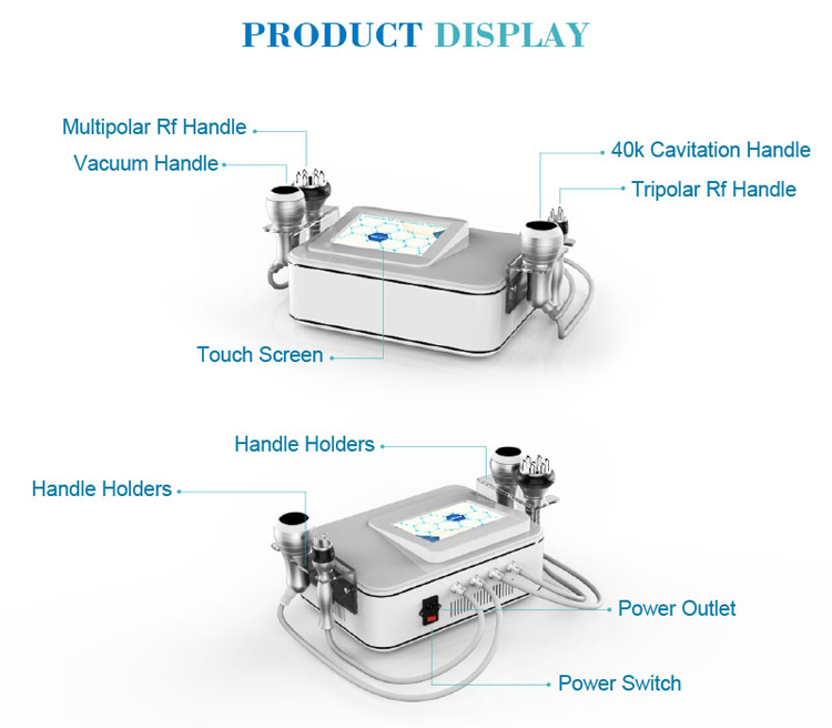 Cavitation rf vacuum body 5 in 1 cavitation ultrasound 2.0 machine