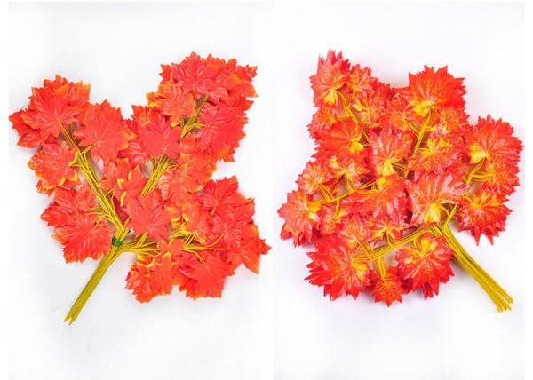 Quality Indoor Home Decor Single Stem Red Artificial Maple Tree for sale