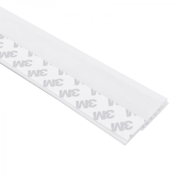 Self Adhesive Silicone Weather Stripping Door Seal With 3M Glue Tape White 45mm