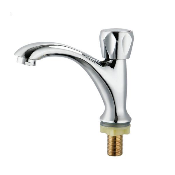 Ergonomic Single Cold Water Basin Tap Deck Mounted In Chrome