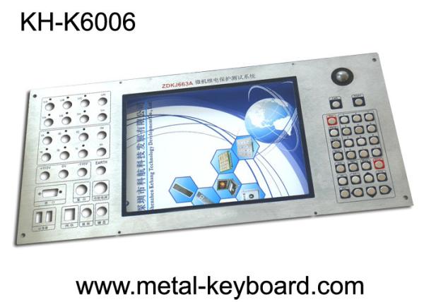 Quality Customizable Industrial Metal Keyboard Built in 30 buttons and 19mm trackball for sale