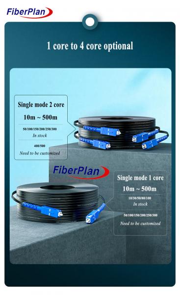 Patch Cord LC/UPC-LC/UPC SM 9/125 Duplex G652D Fiber 3m To 1000m