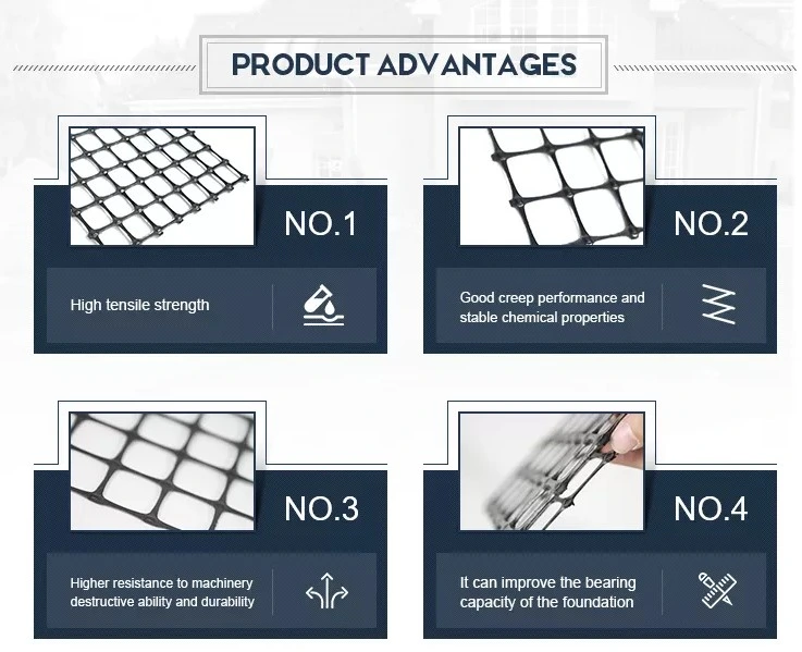 High Quality Biaxial Uniaxial Geogrid Prices HDPE PP