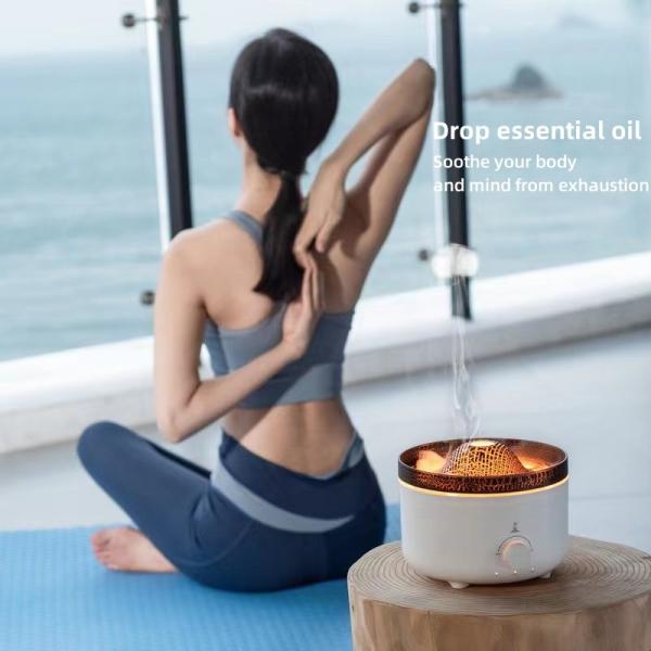 Quality Serene Sleep Fire Flame Humidifier With 7-Color LED Light For Aromatherapy And Stress Relief for sale