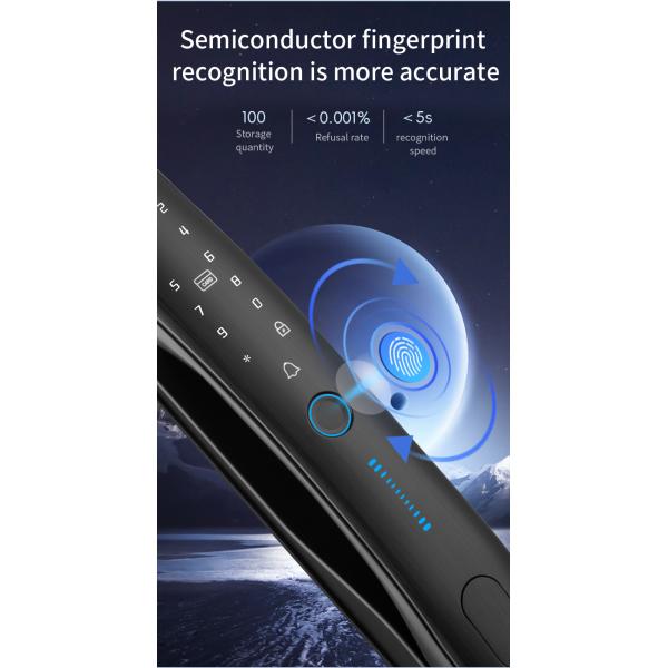 S931Max Smart Door Lock With Card Key Code Tuya APP Face Fingerprint Recognition Multi-unlock Way Intercom For Home Apartment