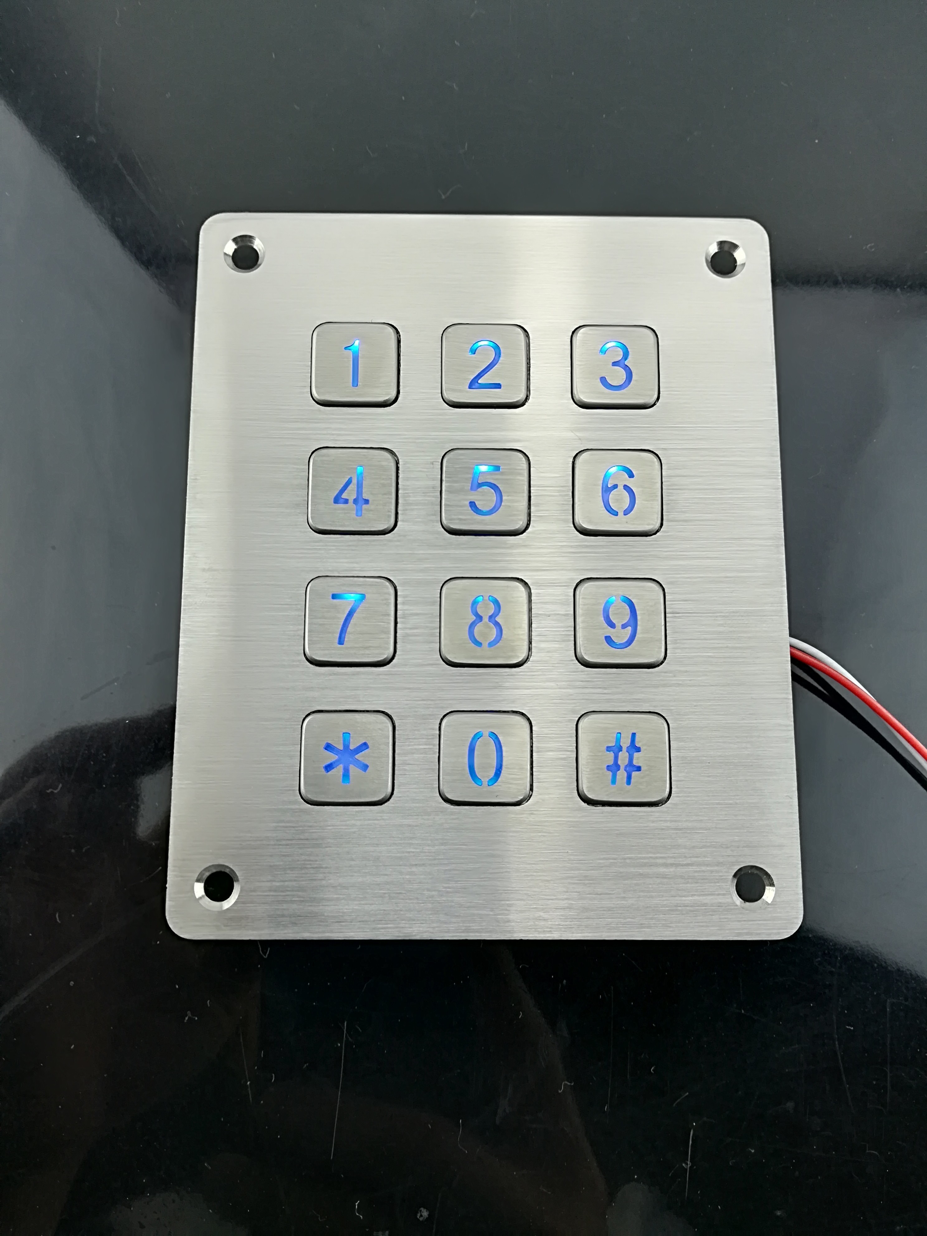 3*4 brushed keys 12 digit keypad metal numeric keypad for access controls system
