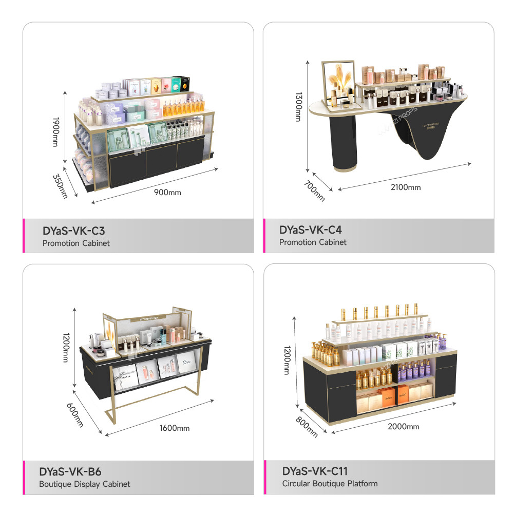 Cosmetic Shop Furniture Elegant and Functional Display Rack Designed for Beauty Boutique Skincare Store Decoration
