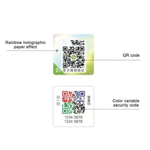 Quality Gloss Double Layer Sticker Anti Counterfeiting Custom Label Printing ISO9001 for sale
