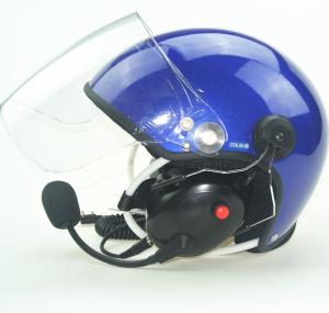 Noise cancel Paramotor helmet with full headset GD-C Blue  Factory directly sale Powered paragliding helmet