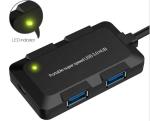 Plastic Desk Computer 4 Port LED Indicator USB 3 HUB