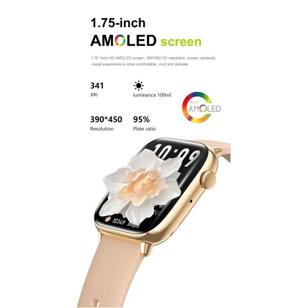 HD13 1.75 HD Touch Screen Smartwatch Heart Rate Sport Tracker Smart Watch Waterproof