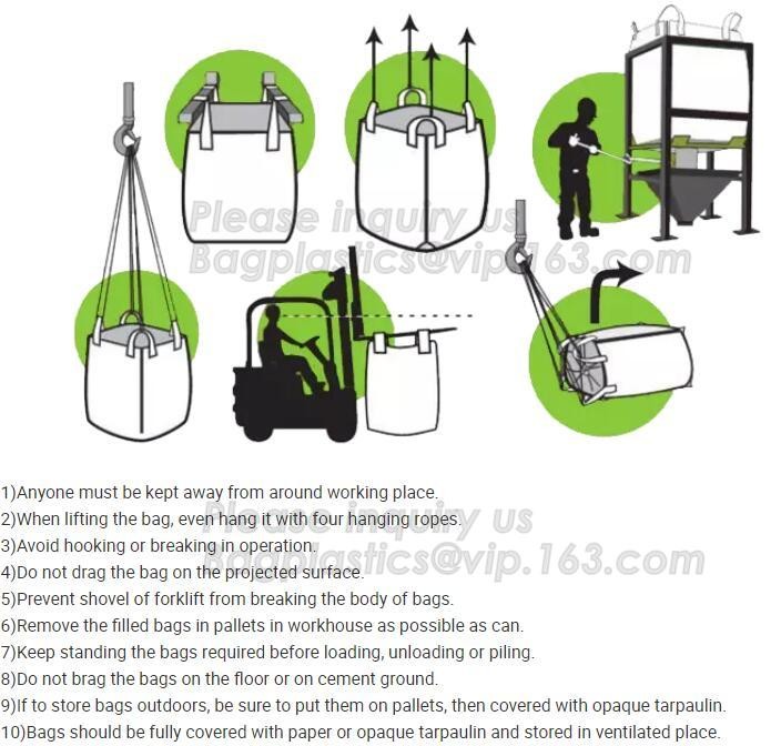 customizable PP u-panel baffle big bag /coated white woven PP jumbo bag/ventilated 4 panel baffle bag/all colors availab
